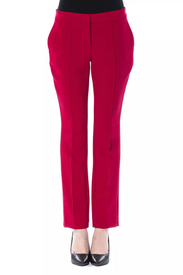 Chic Fuchsia Slim Fit Trousers